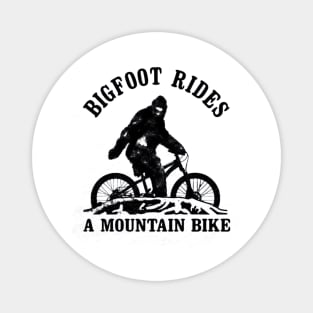 bigfoot rides a mountain bike Magnet